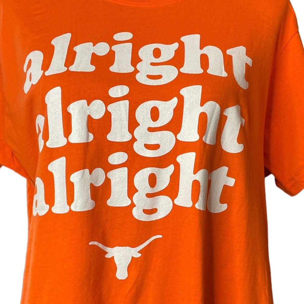 Port & Company Fan Favorite Texas Long Horns Alright Alright Alright T-shirt - Picture 2 of 9